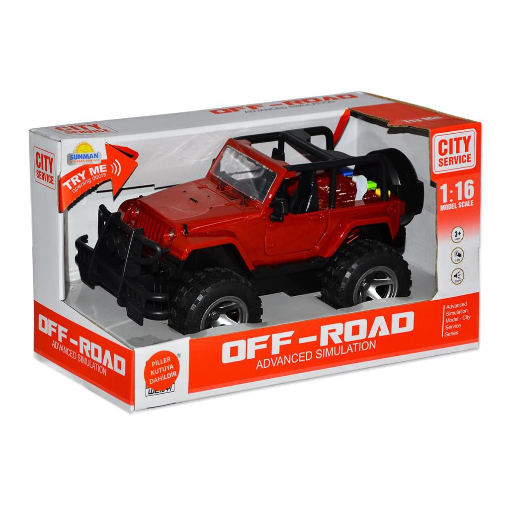 City Service Friction Off-Road Car W/Music & Light A