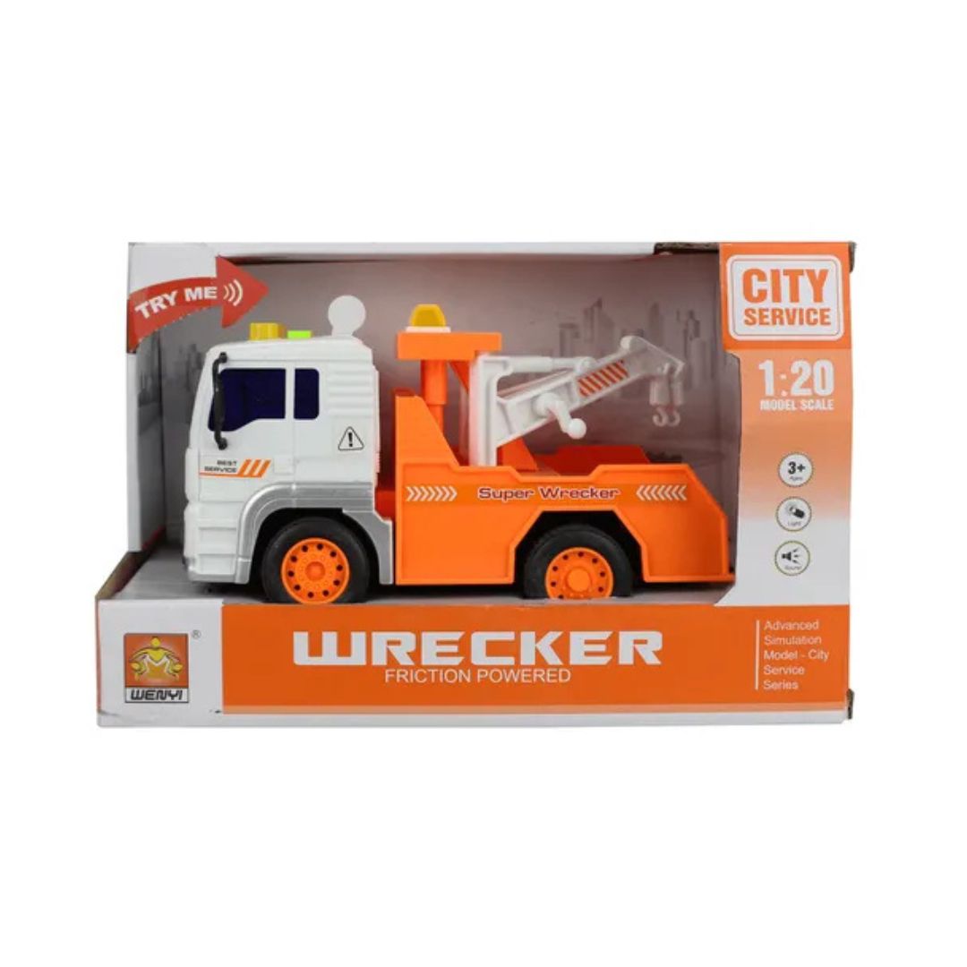 City Service Friction Construction Wrecker W/Music & Light B