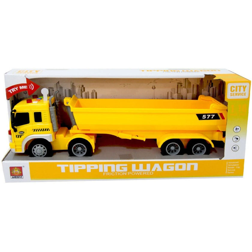 1:16 City Service - Friction Car With Music & Light - Tipping Wagon