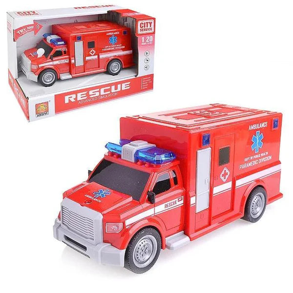 City Service Friction Rescue Ambulance W/Music & Light