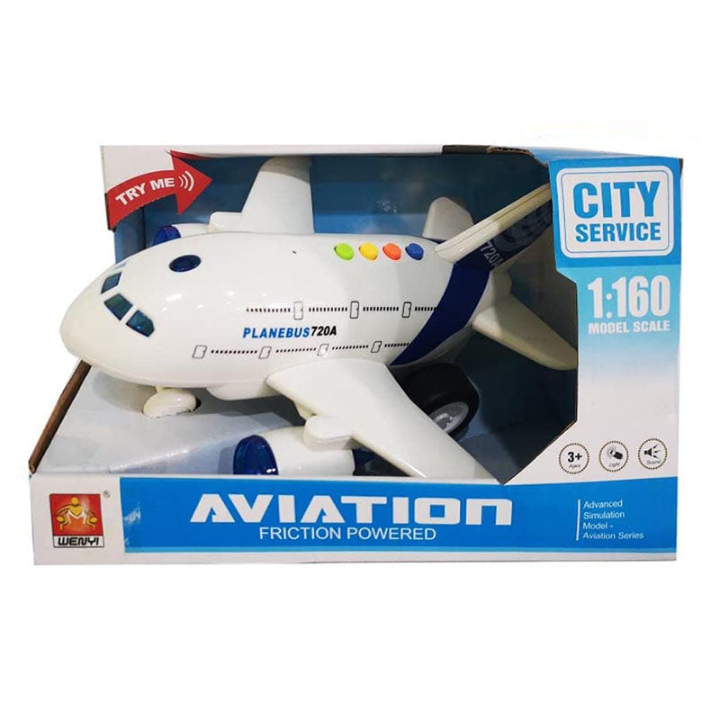 City Service Friction Aviation Plane W/Music & Light A