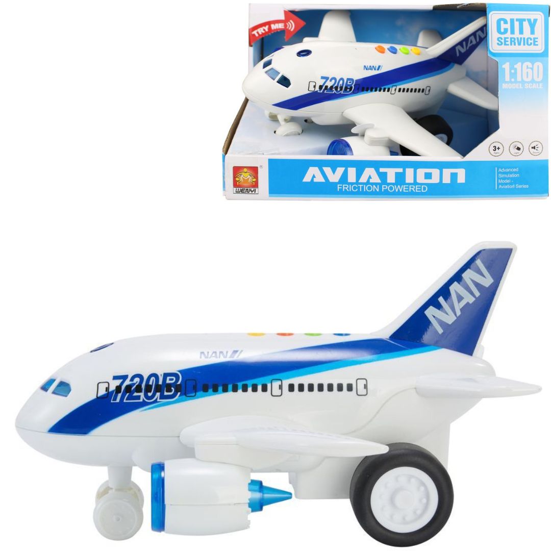 City Service Friction Aviation Plane W/Music & Light B