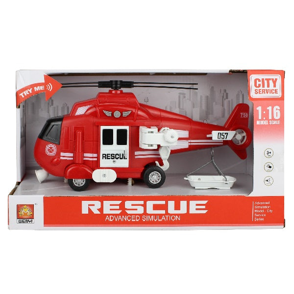 City Service Friction Rescue Helicopter W/Music & Light