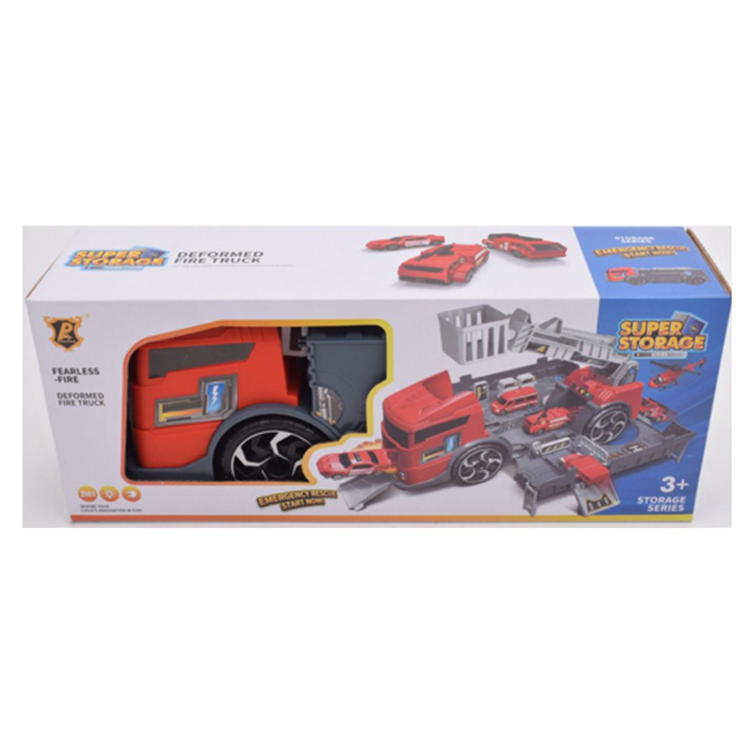 Transformable Parking Lot Truck Red