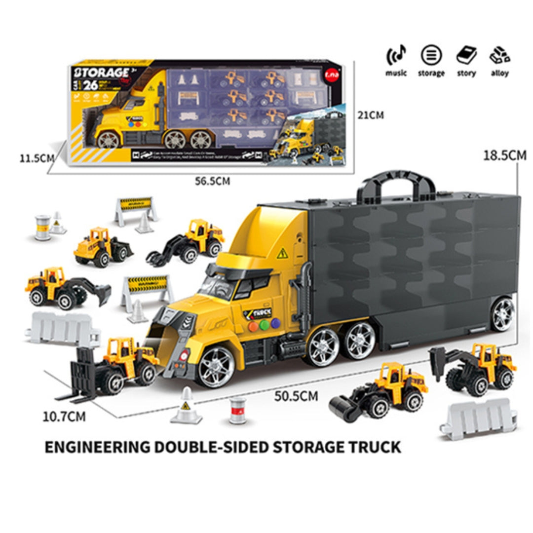 Storage Car Alloy - 26 Double-Sided Compartment - Yellow +3y
