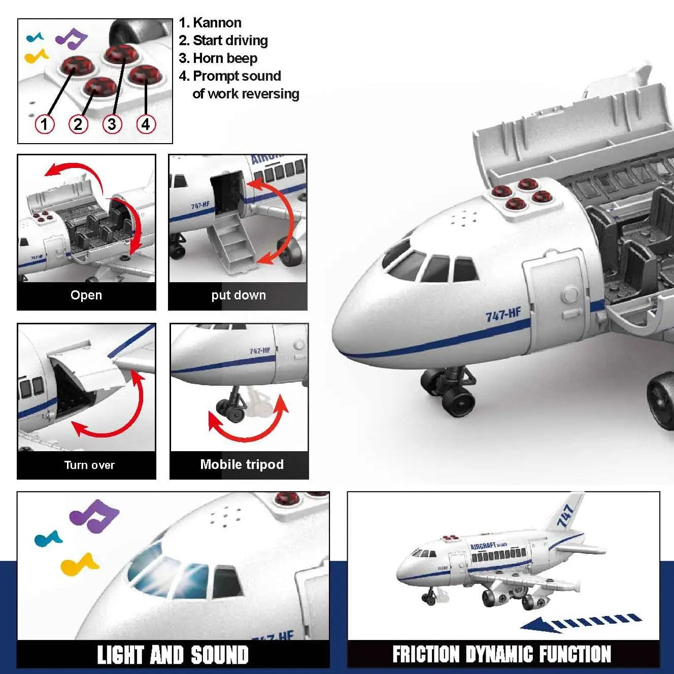 Assembly Zone Aircraft Aviation Plane W/Music & Light