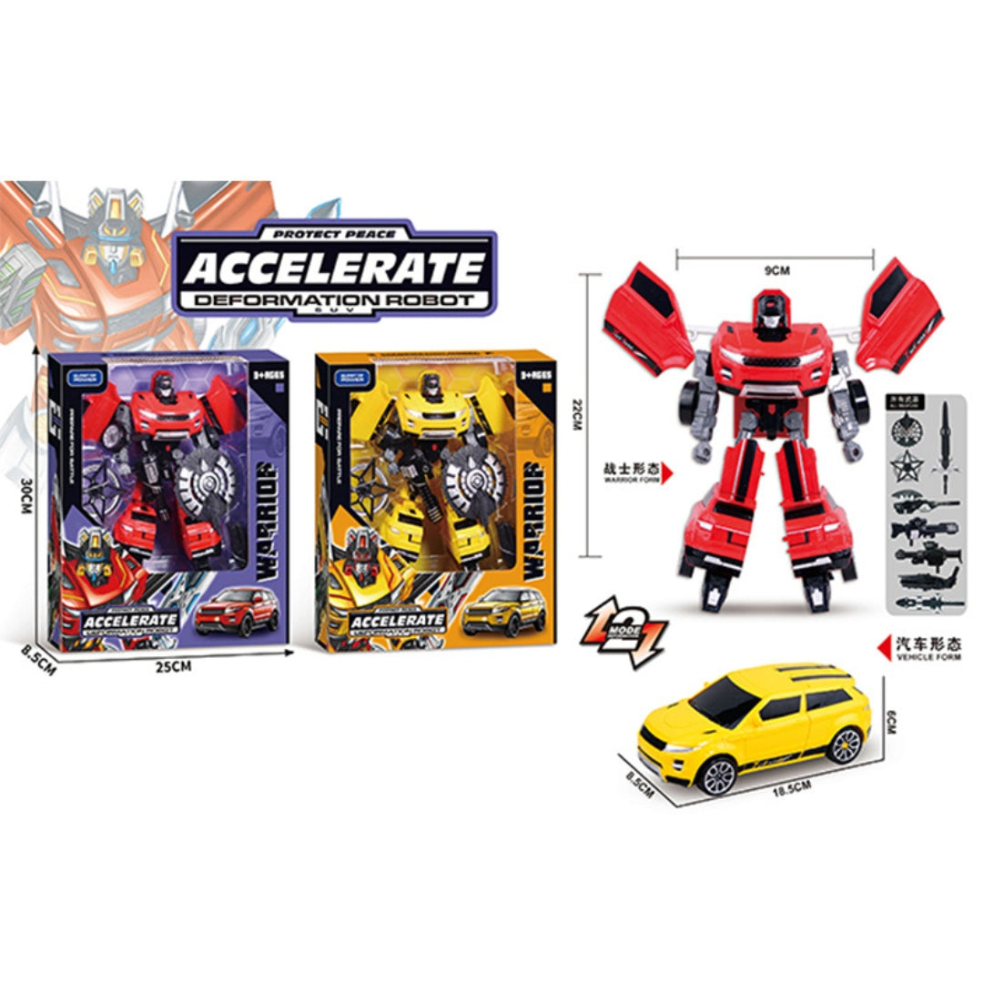Transformable Car - Protect Peace Accelerate Deformation Robot +3y x 1pc Assortment