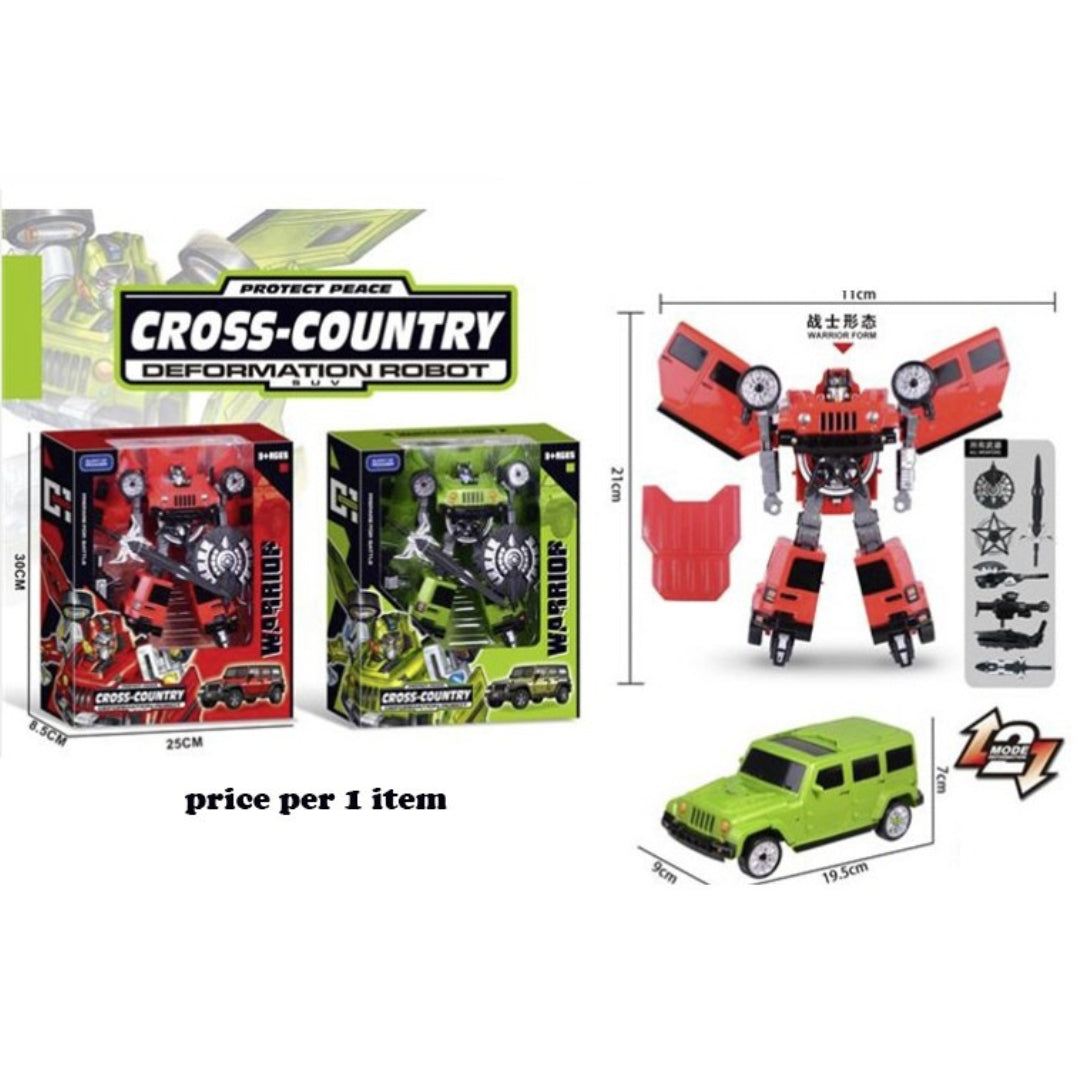 Transformable Car - Protect Peace Cross-Country Deformation Robot +3y x 1pc Assortment