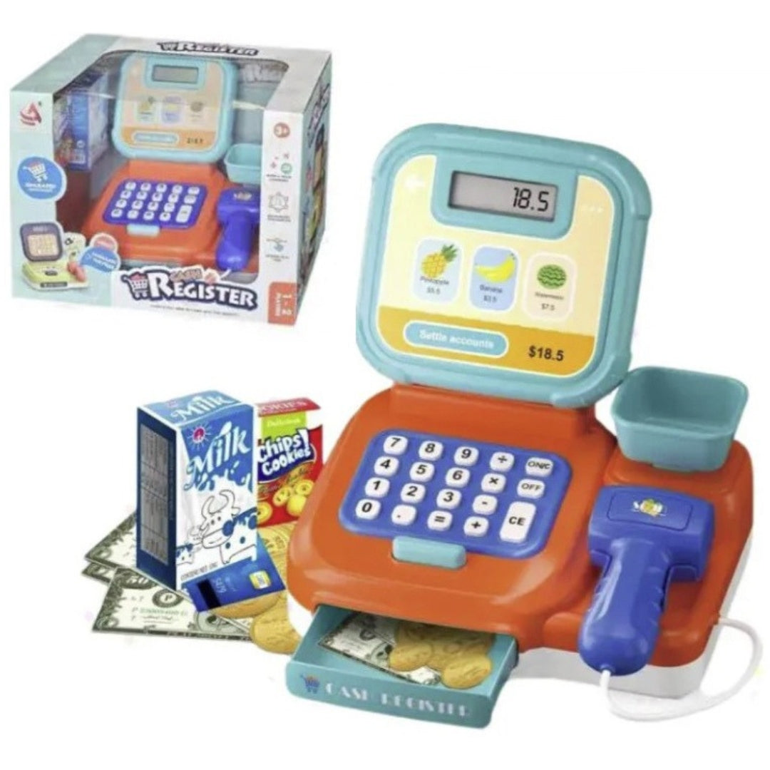 Cash Register With Money & Food - Blue/Orange +3y