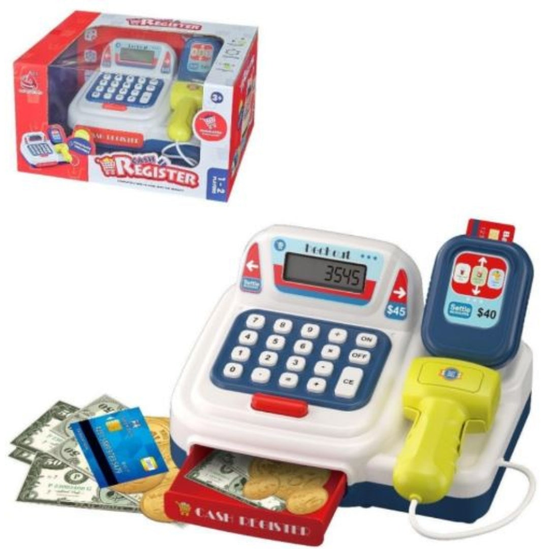 Cash Register With Money +3y - White/Blue