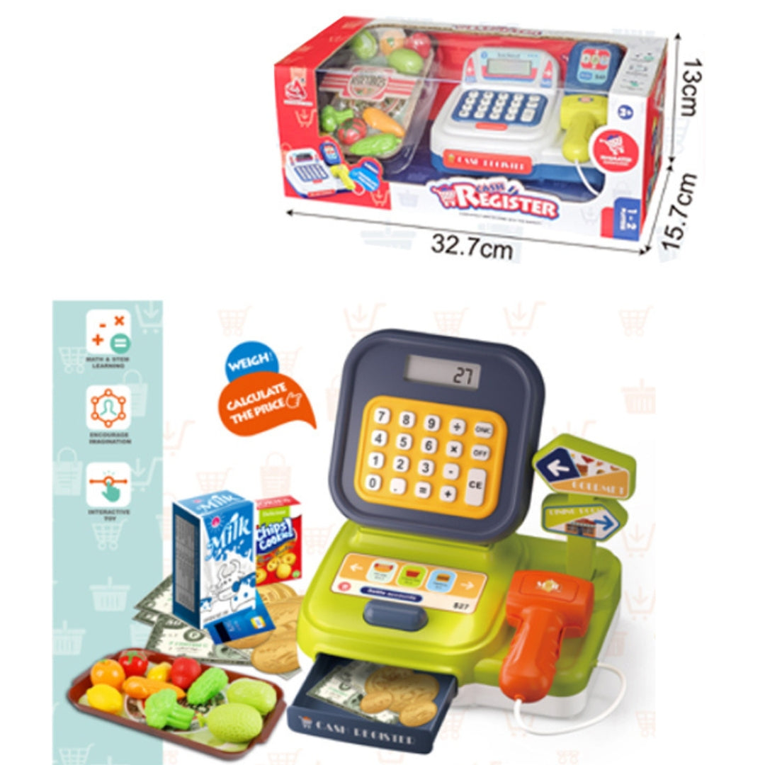 Cash Register With Money & Food - Blue/Green +3y