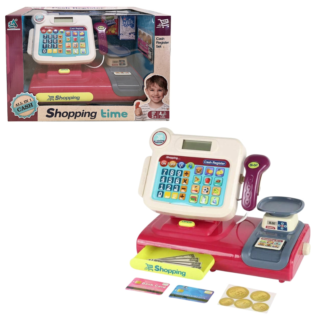 Shopping Time Cash Register With Money & Food +3y
