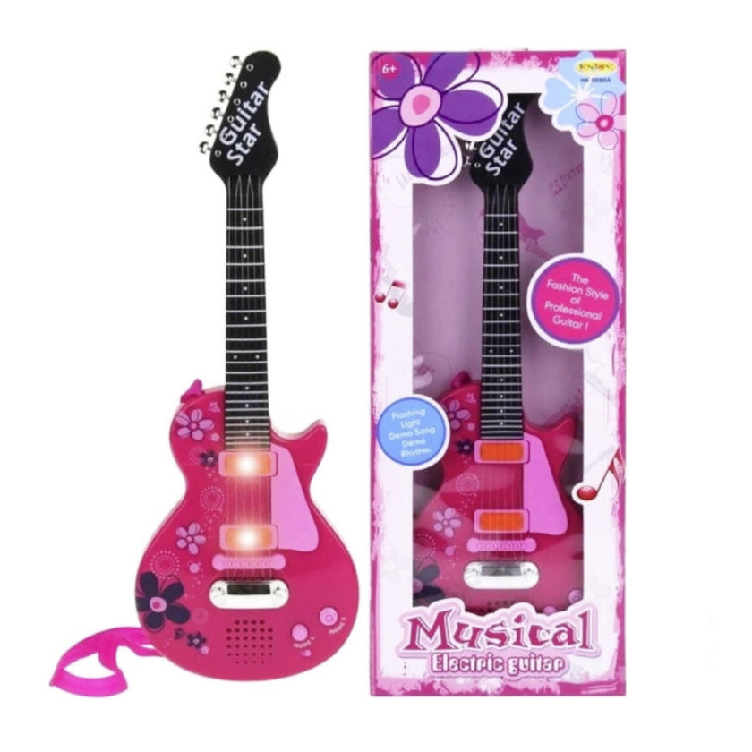 Musical Electric Guitar 58cm - Pink +6y