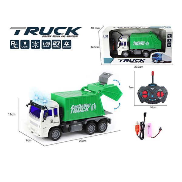 1:30 R/C Sanitation Truck With Batteries & USB Cable