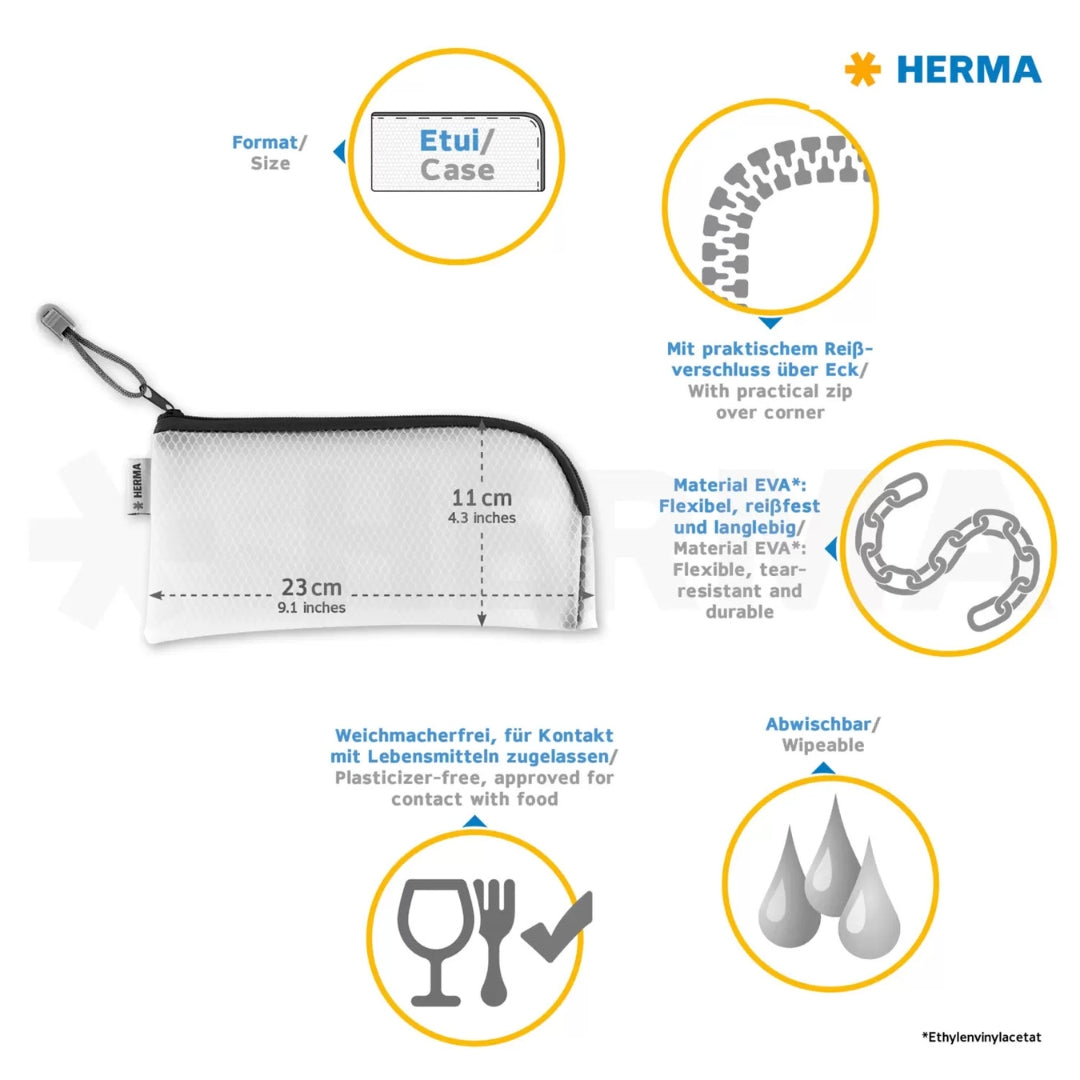 Case Herma - Universal Bag / Zippa Bag 11 x 23cm - Various Colours