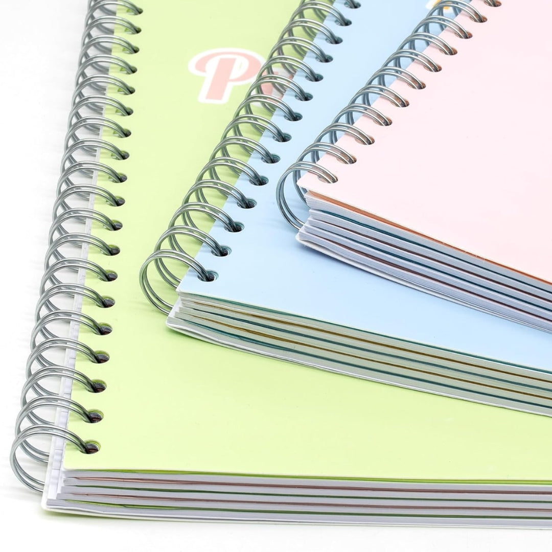 A4 Pukka Pad Side-Spiral Lined Project Book With Dividers - Pastel - Various Colours