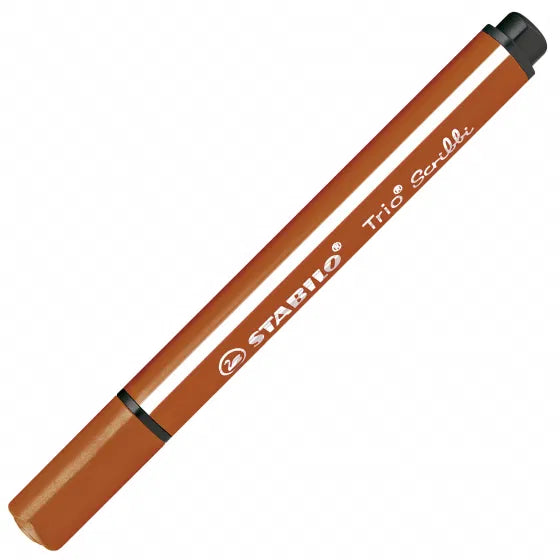 Stabilo Trio Scribbi Triangular Felt-Tip Pen - Brown