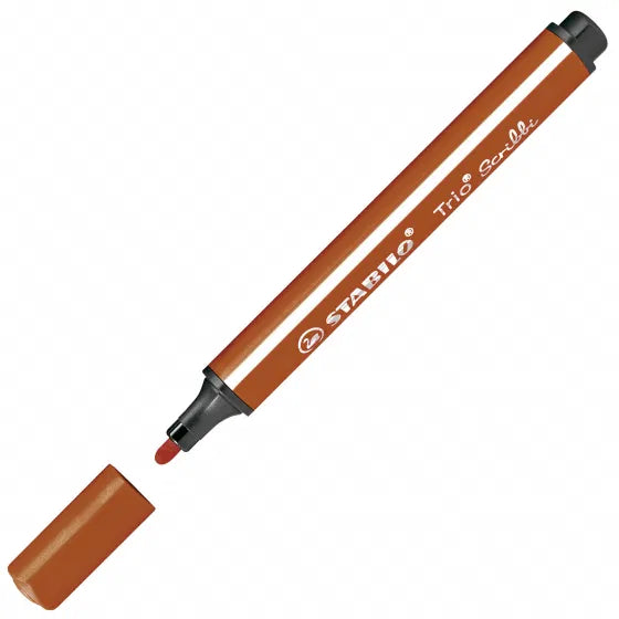 Stabilo Trio Scribbi Triangular Felt-Tip Pen - Brown