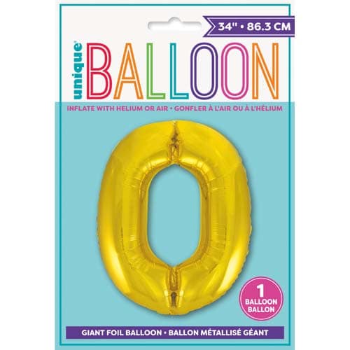 Unique 34inch Gold Number Balloons, All Numbers! - 8