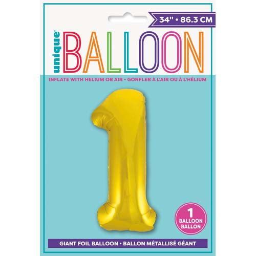 Unique 34inch Gold Number Balloons, All Numbers! - 8