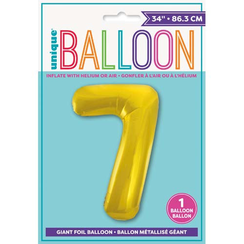 Unique 34inch Gold Number Balloons, All Numbers! - 8