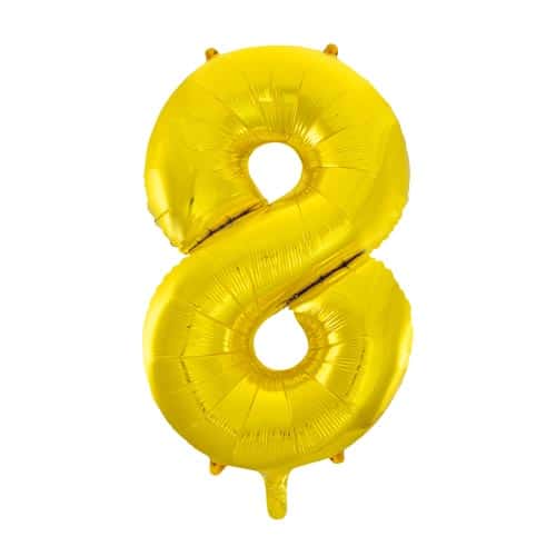 Unique 34inch Gold Number Balloons, All Numbers! - 8