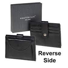 Equilibrium Credit Card & Coin Wallet Holder Black