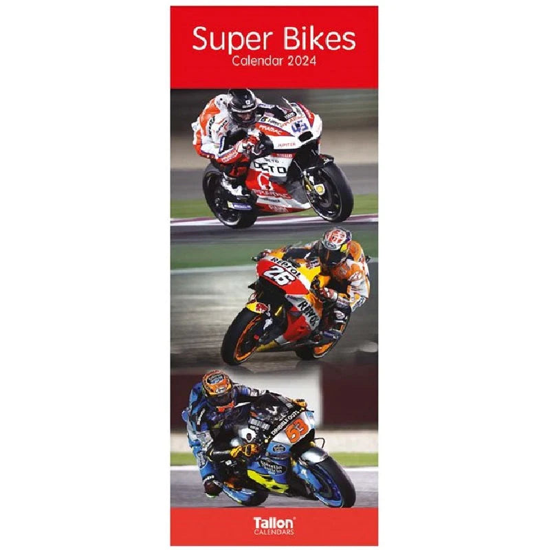 2025 Tallon Super Slim Calendar x 1pc Assortment - Super Bikes & Cars