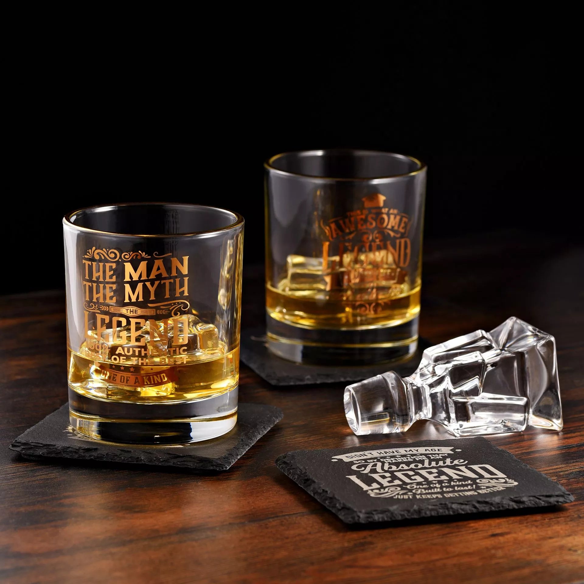 Harvey Makin Legend Slate Coaster 10 x 10cm - Dad