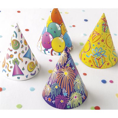 Unique Party Hats x8 - Celebration