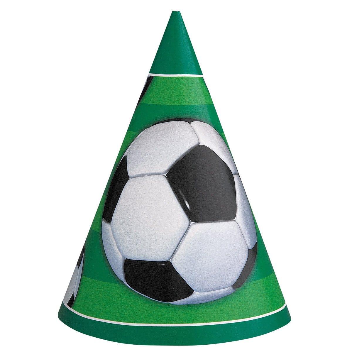 Unique Party Hats x8 - Football