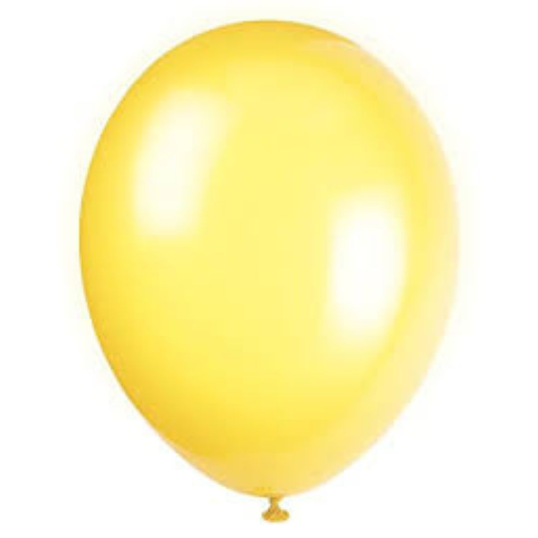 Unique 12'' Latex Balloons x50pcs - Lemon Yellow