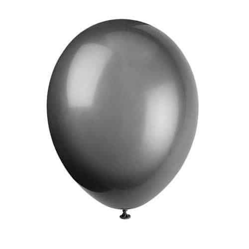 Unique Helium Latex Balloons 30.4cm A Pack Of 10pcs - Phantom Black