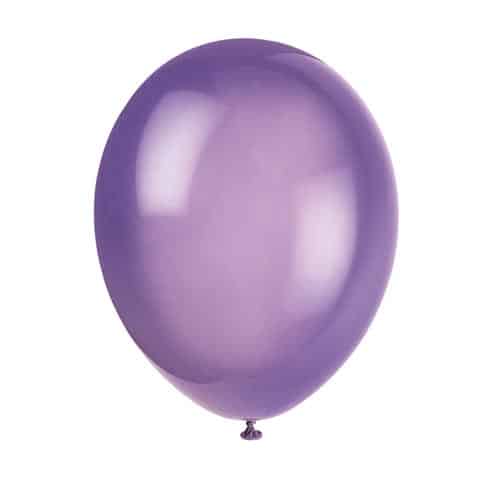 Unique Helium Latex Balloons 30.4cm A Pack Of 10pcs - Midnight Purple