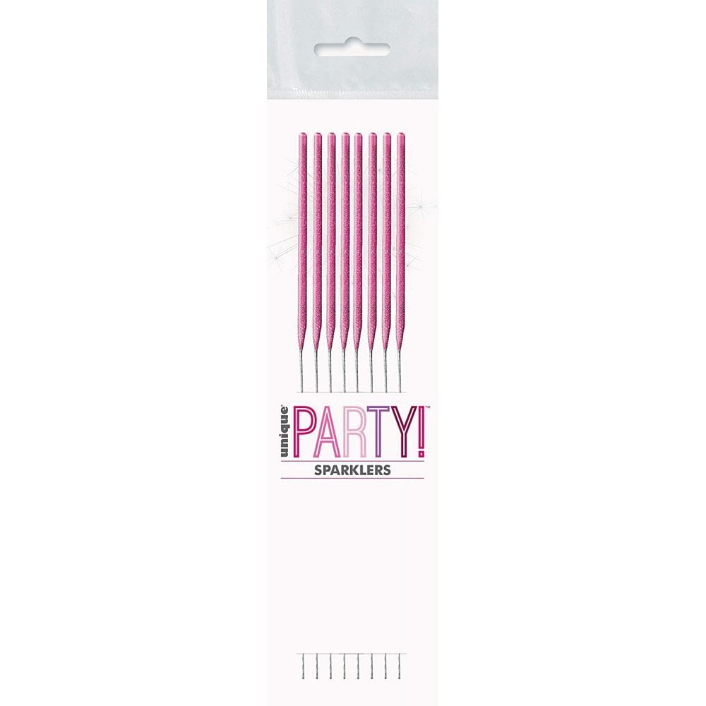 Unique Party Sparklers 7inch x8pcs - Pink