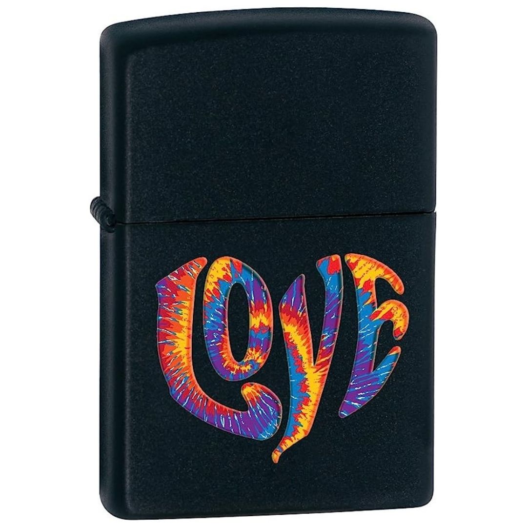 Zippo Lighter Colourful Love Black Mat