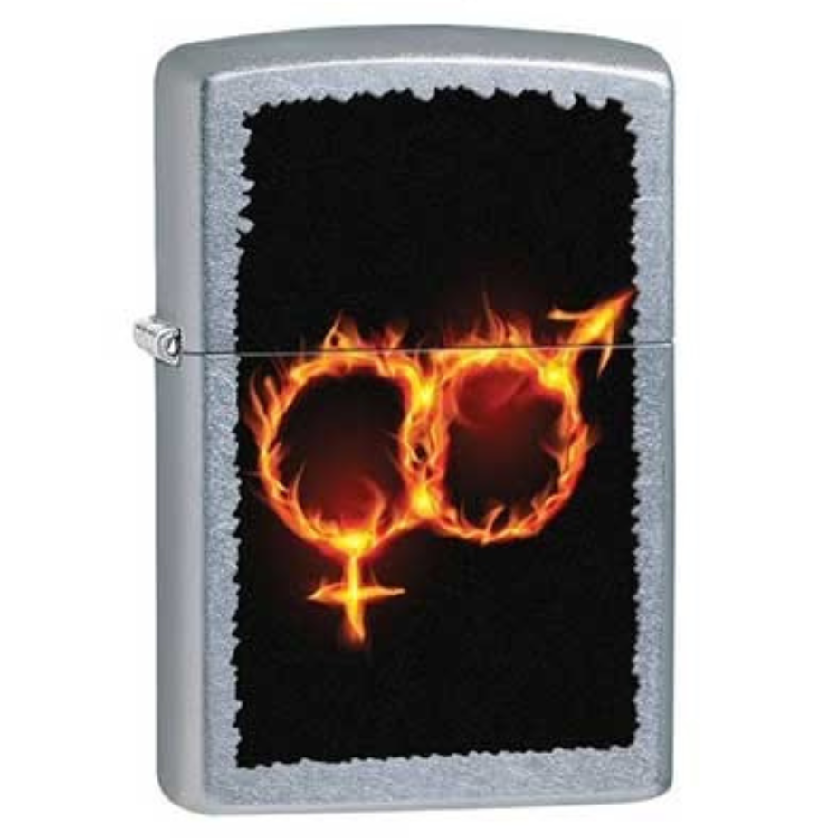 Zippo Men Women Fire Street Chrome