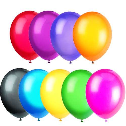 Unique 12'' Latex Balloons x50pcs - Assorted Colours