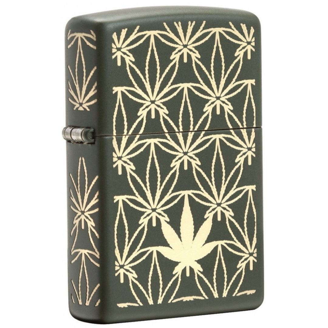 Zippo All Around Marijuana Leaves Design