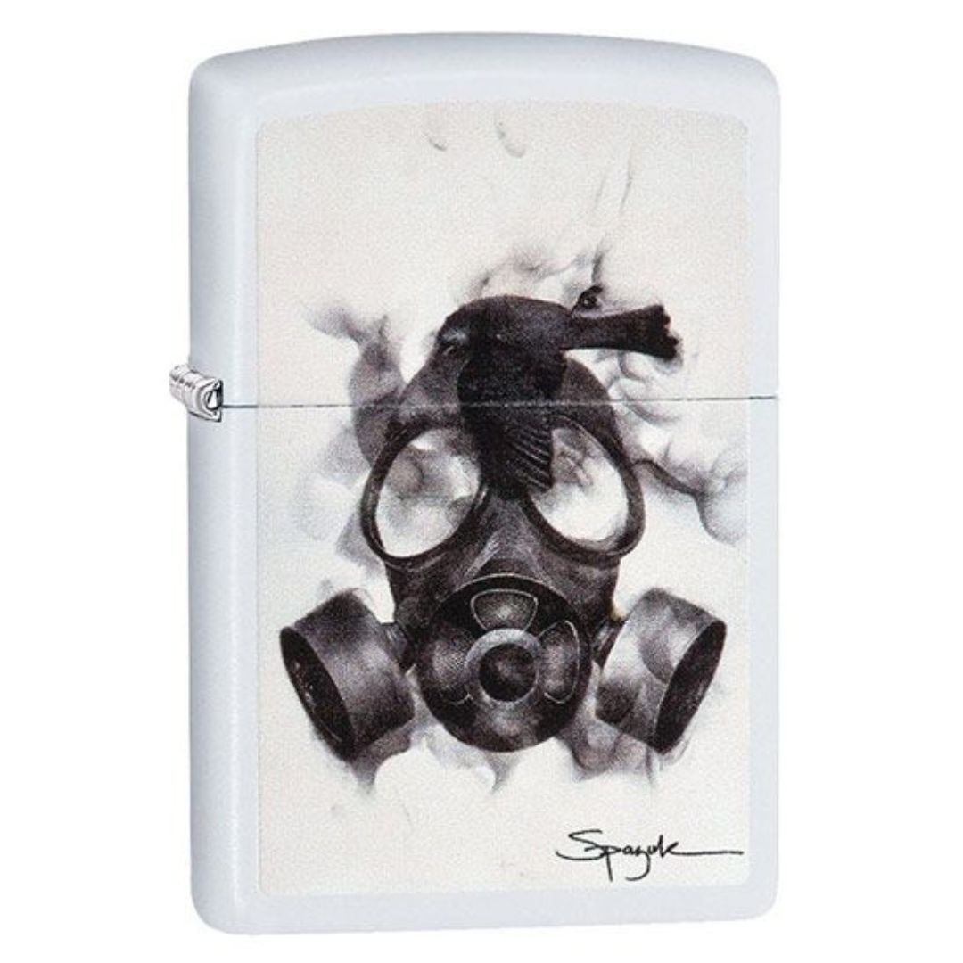 Zippo Flame Art Gas Mask in White Matte