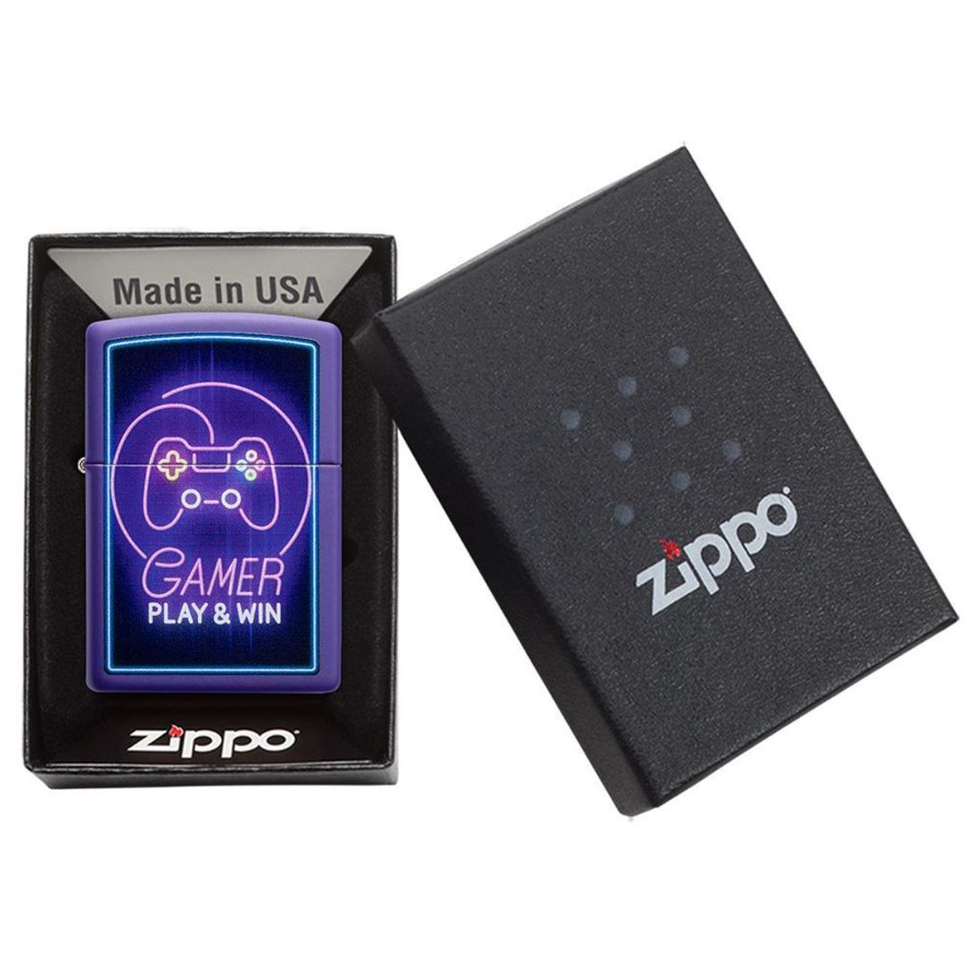 Zippo Gamer Design Purple Matte