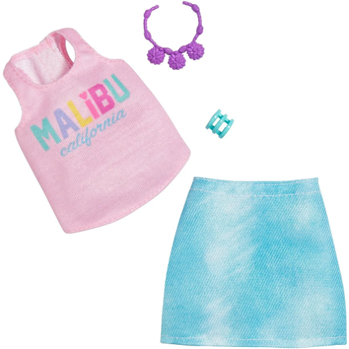 Barbie Clothes - Malibu Tank Top & Denim Skirt