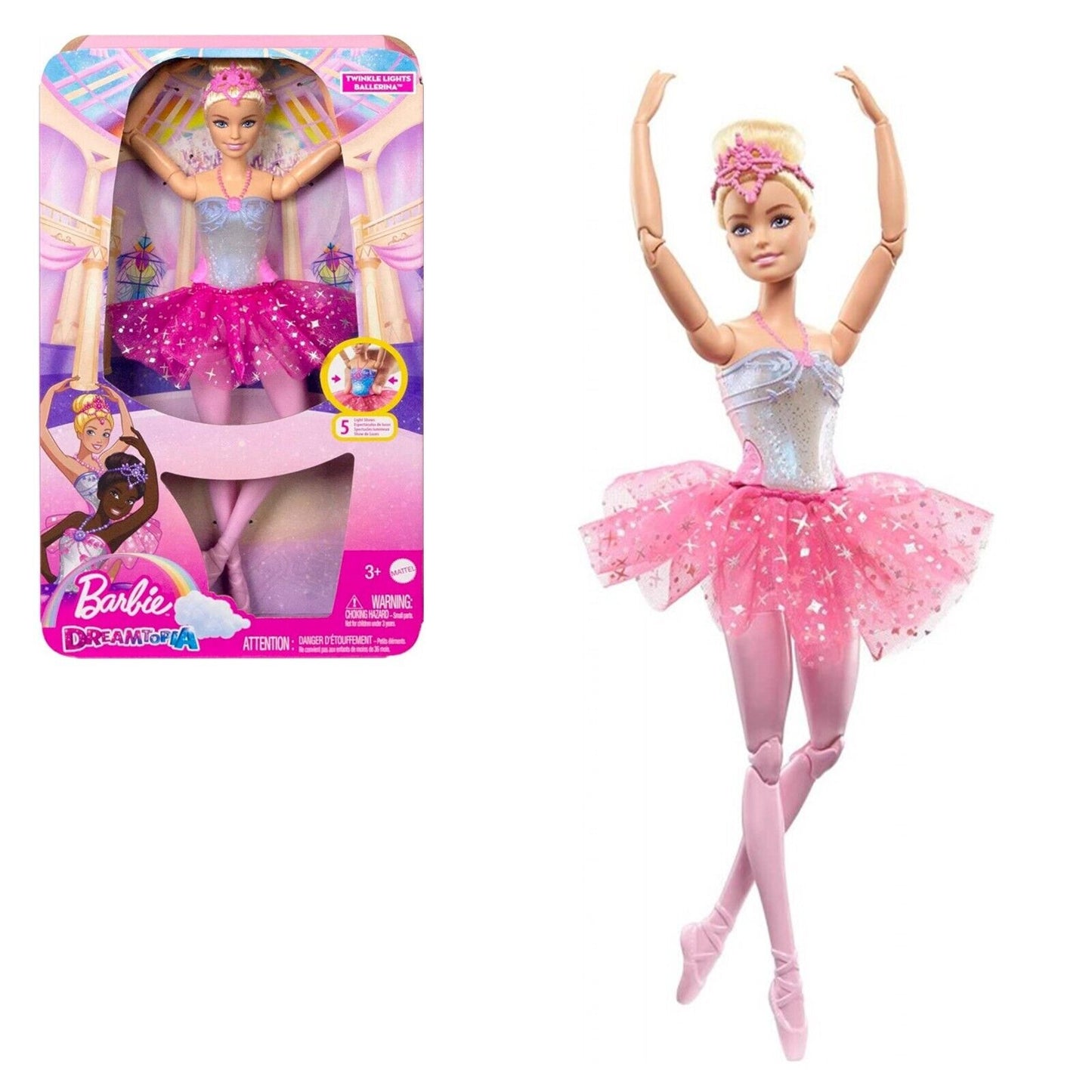 Barbie Dreamtopia Twinkle Lights Blonde Ballerina Doll