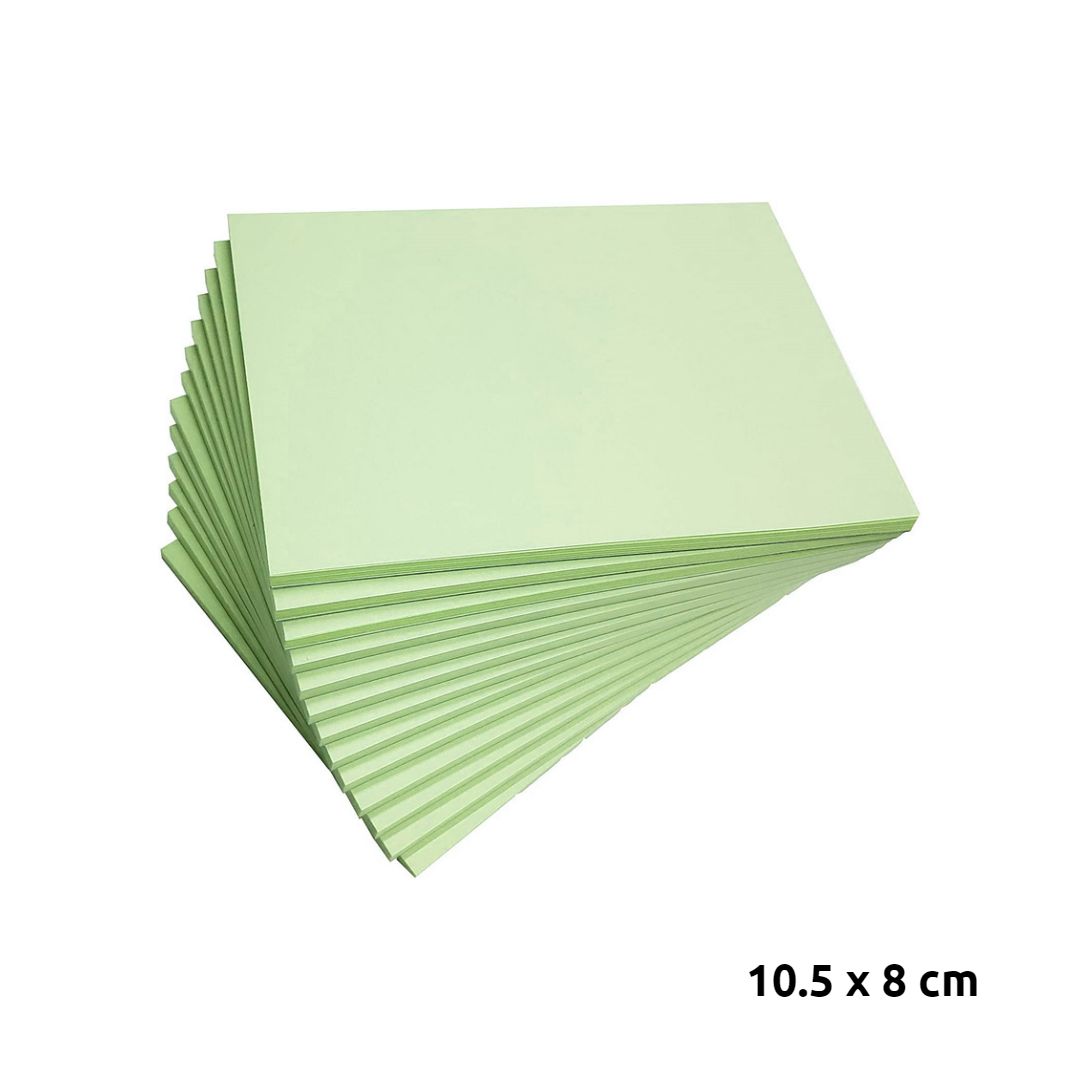 10.5 x 8 cm - Green Block Notes / Jotter Pads x10pcs