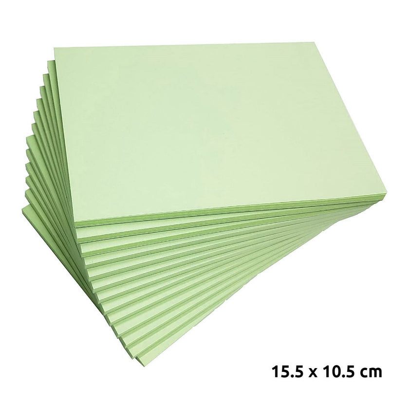 15.5 x 10.5 cm - Green Block Notes / Jotter Pads x10pcs