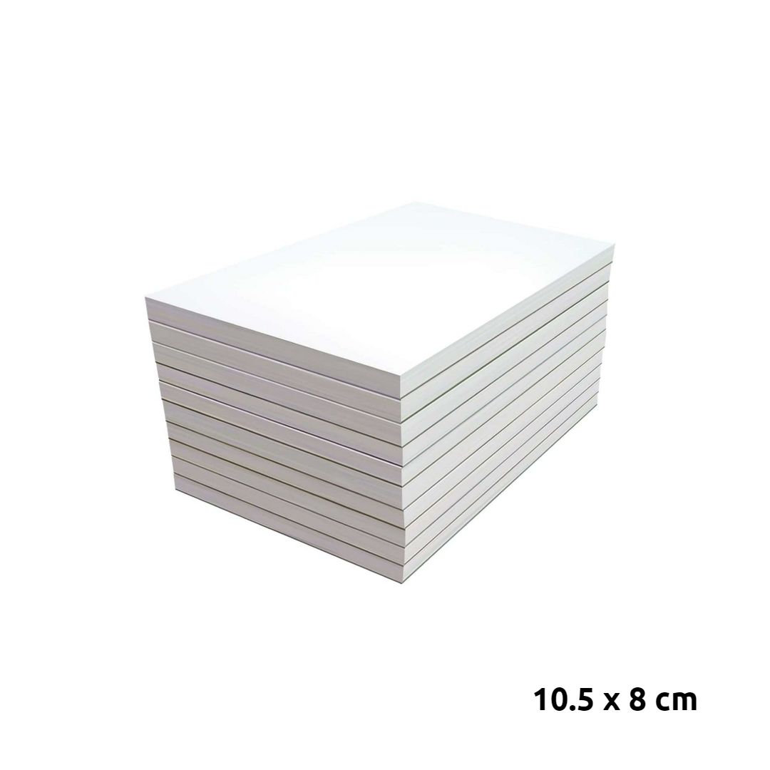 10.5 x 8 cm - White Block Notes / Jotter Pads x10pcs