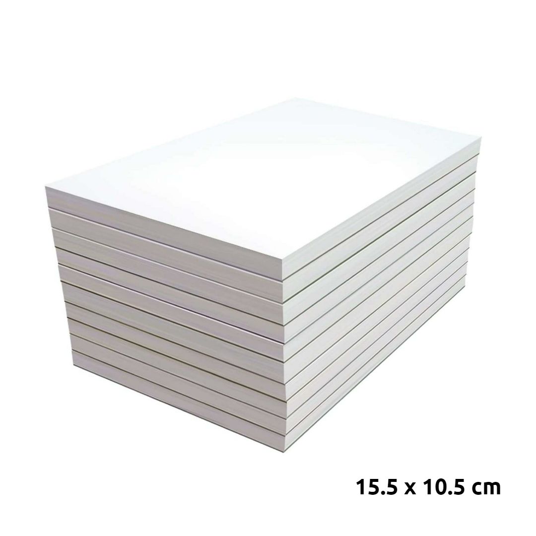 15.5 x 10.5 cm - White Block Notes / Jotter Pads x10pcs