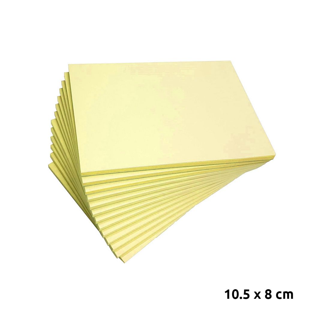 10.5 x 8 cm - Yellow Block Notes / Jotter Pads x10pcs