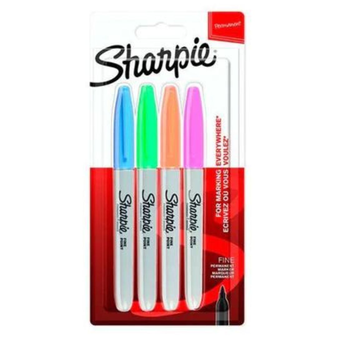 Sharpie Fine Permanent Marker X4 Pastel Colours