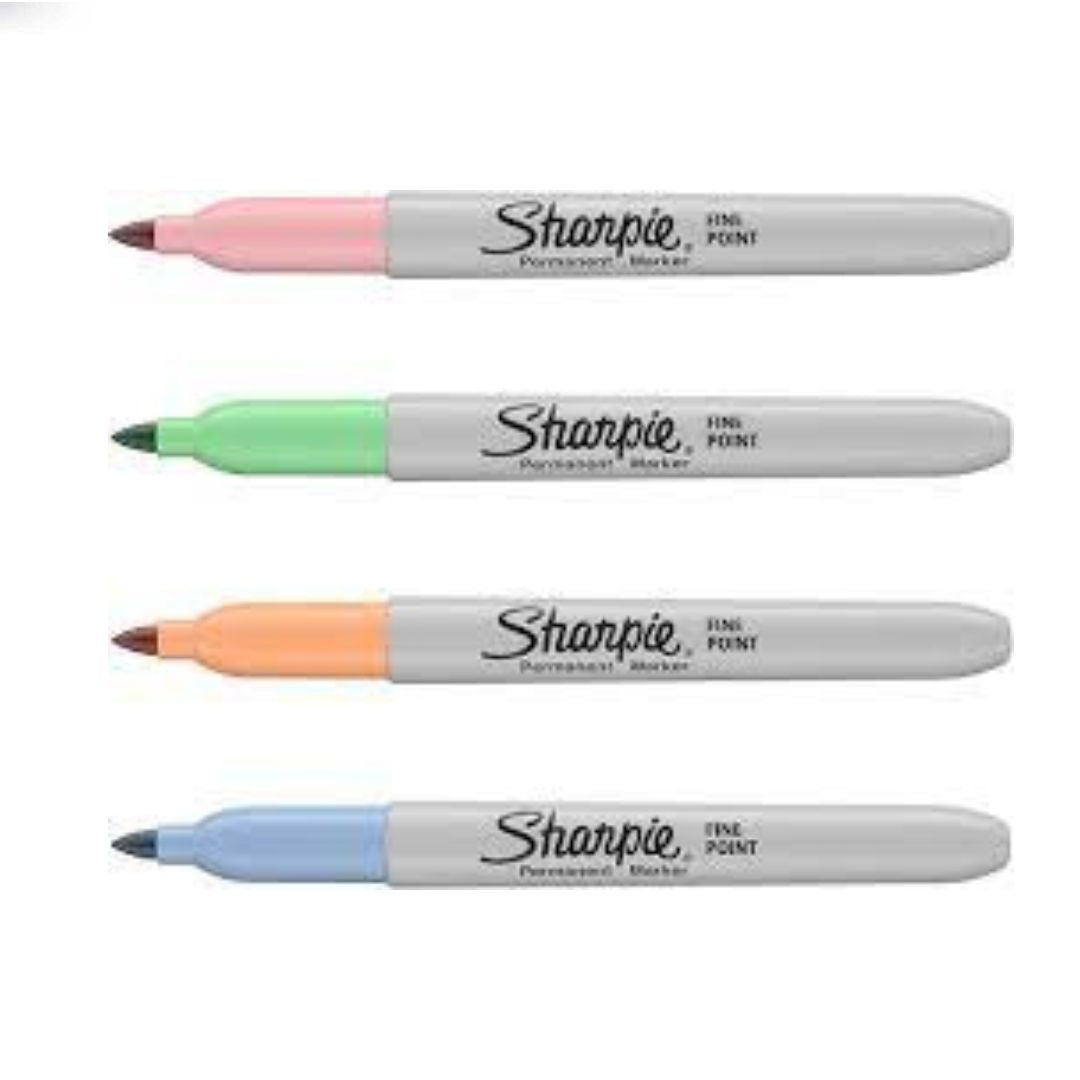 Sharpie Fine Permanent Marker X4 Pastel Colours